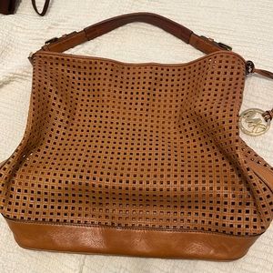 Micheal Kors brown leather bag